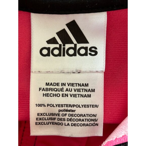 Adidas Toddler 2-Piece Pink & Black Outfit Size 24M Polyester Jacket & Pants Set - Picture 5 of 9